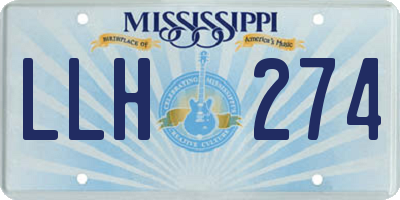MS license plate LLH274