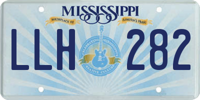 MS license plate LLH282