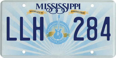 MS license plate LLH284