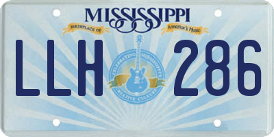 MS license plate LLH286