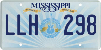 MS license plate LLH298