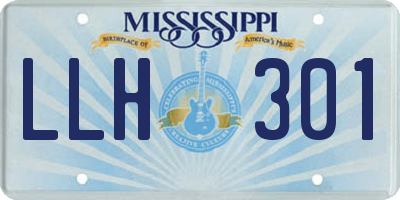 MS license plate LLH301