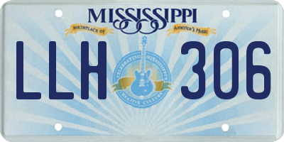 MS license plate LLH306