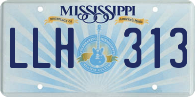 MS license plate LLH313