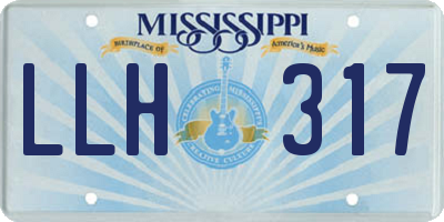 MS license plate LLH317