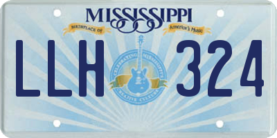 MS license plate LLH324