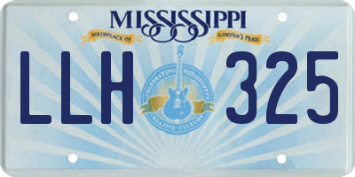 MS license plate LLH325