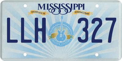 MS license plate LLH327