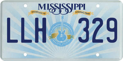 MS license plate LLH329