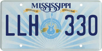 MS license plate LLH330