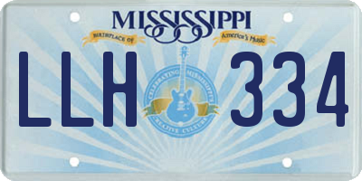 MS license plate LLH334