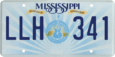 MS license plate LLH341