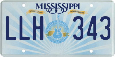 MS license plate LLH343