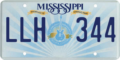 MS license plate LLH344