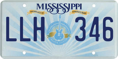 MS license plate LLH346