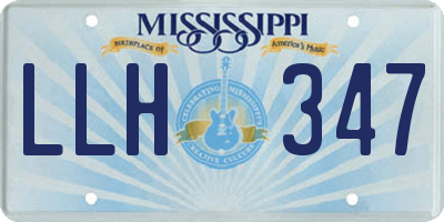 MS license plate LLH347
