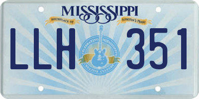 MS license plate LLH351