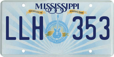 MS license plate LLH353