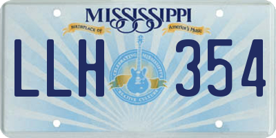 MS license plate LLH354