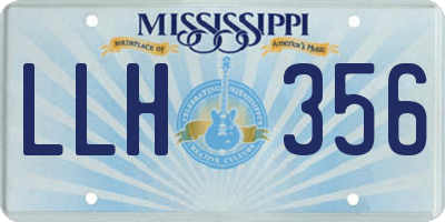 MS license plate LLH356