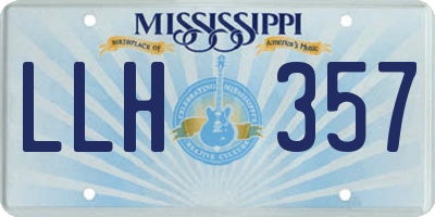 MS license plate LLH357