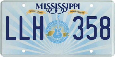 MS license plate LLH358