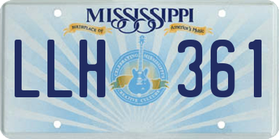 MS license plate LLH361