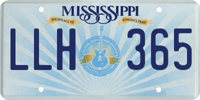 MS license plate LLH365