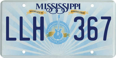 MS license plate LLH367