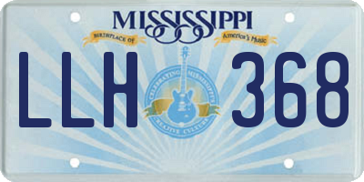 MS license plate LLH368