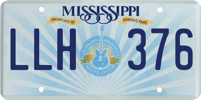 MS license plate LLH376