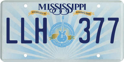 MS license plate LLH377