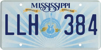 MS license plate LLH384