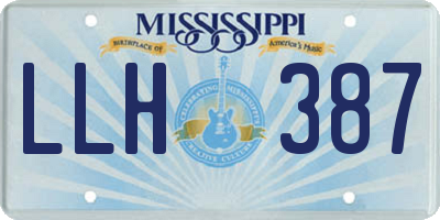MS license plate LLH387