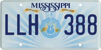 MS license plate LLH388