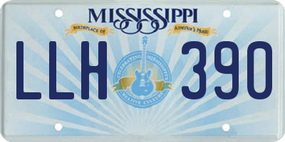 MS license plate LLH390