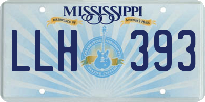 MS license plate LLH393
