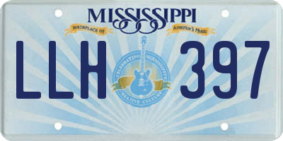 MS license plate LLH397