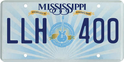 MS license plate LLH400
