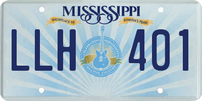 MS license plate LLH401