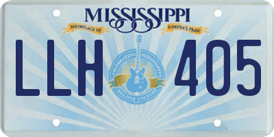 MS license plate LLH405