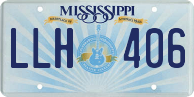 MS license plate LLH406