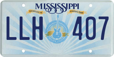 MS license plate LLH407