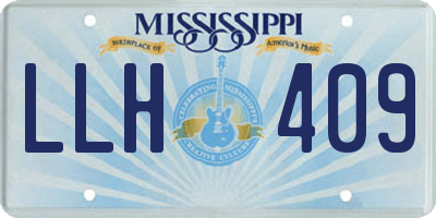 MS license plate LLH409