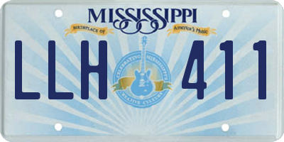 MS license plate LLH411