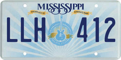 MS license plate LLH412