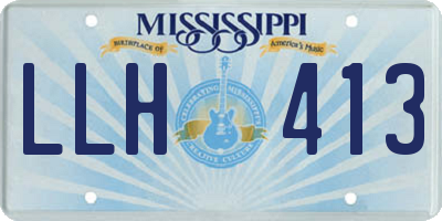 MS license plate LLH413