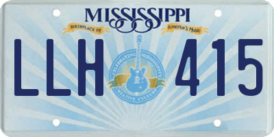 MS license plate LLH415
