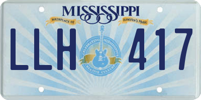 MS license plate LLH417