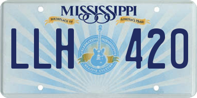 MS license plate LLH420